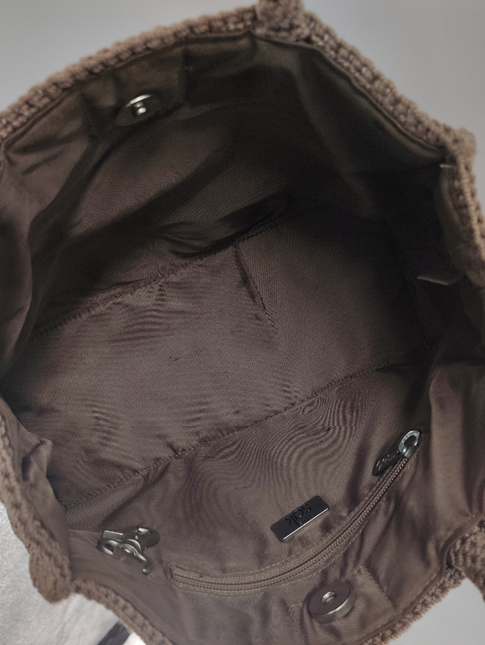 The Sak Woven Bag Neutral Brown Dark Beige Arm Bag - Picture 8 of 8